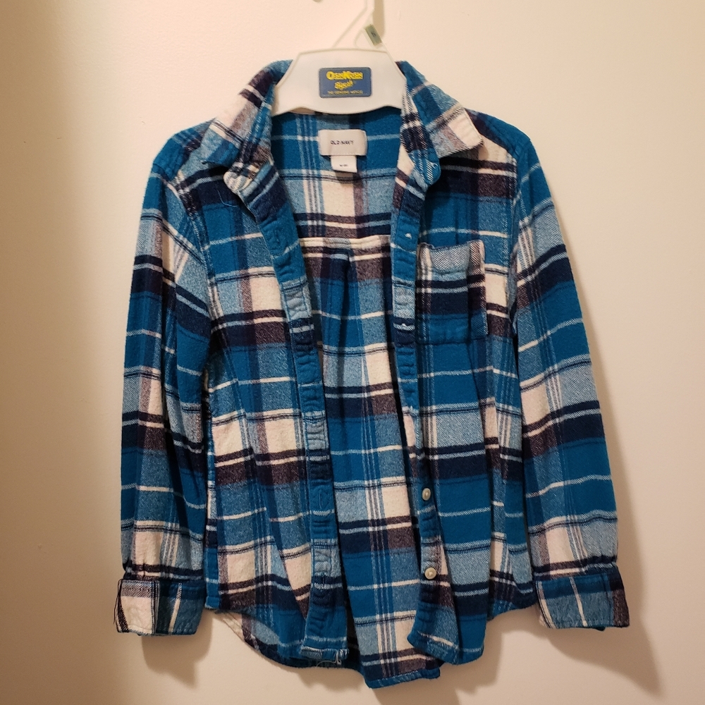 Old Navy L/S button down Flannel M 8/10